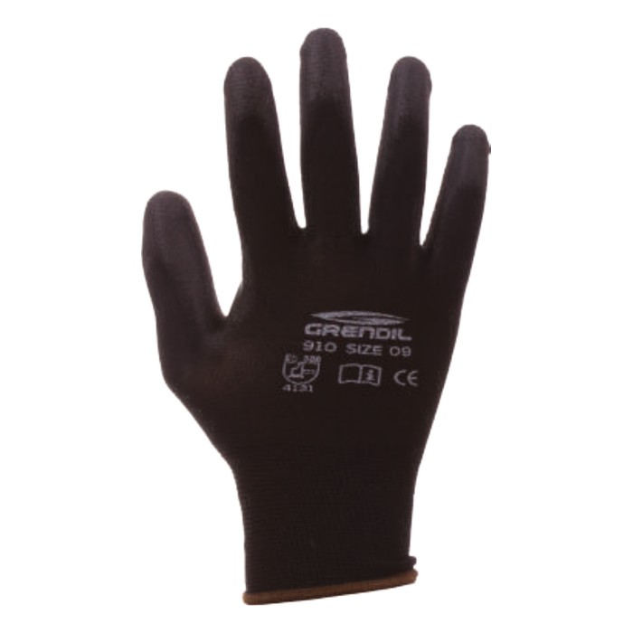 910 Guante de nylon con recubrimiento de poliuretano